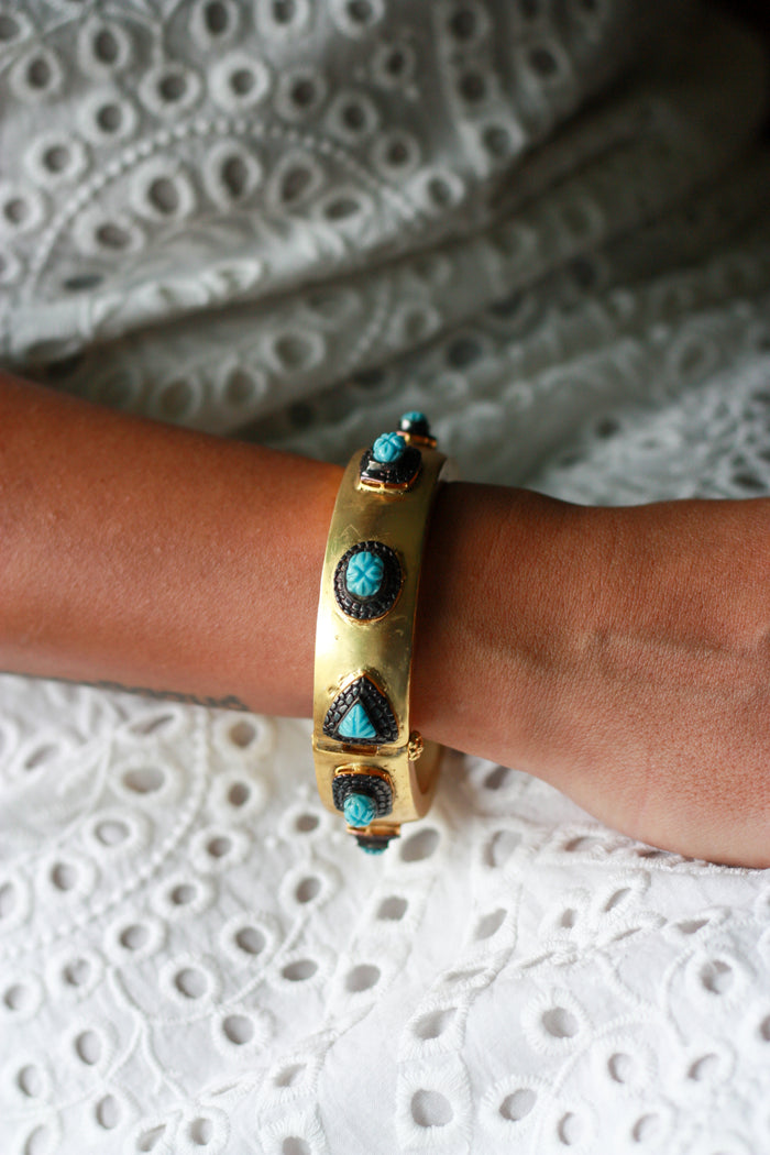 Neelam Turquoise Stone Cuff