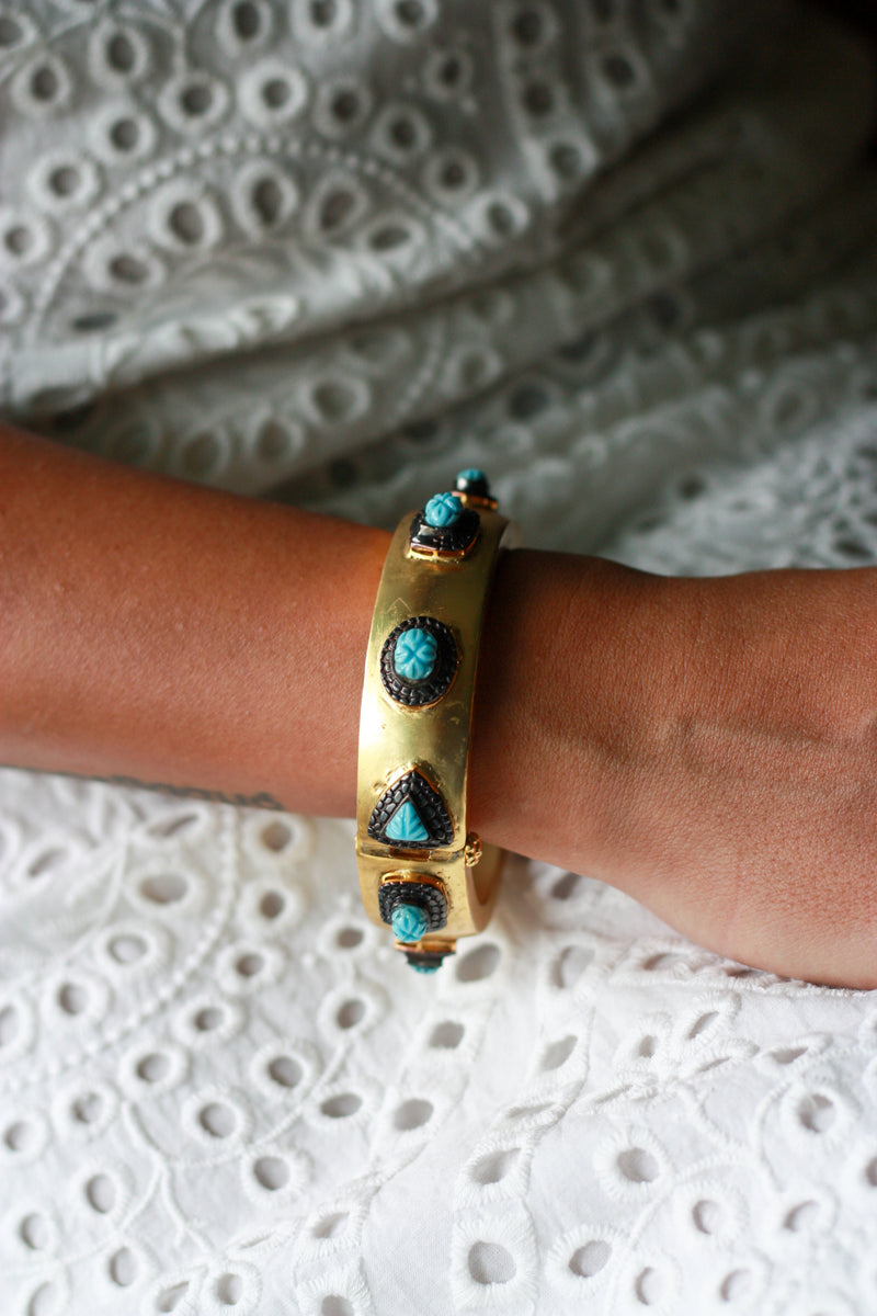 Neelam Turquoise Stone Cuff