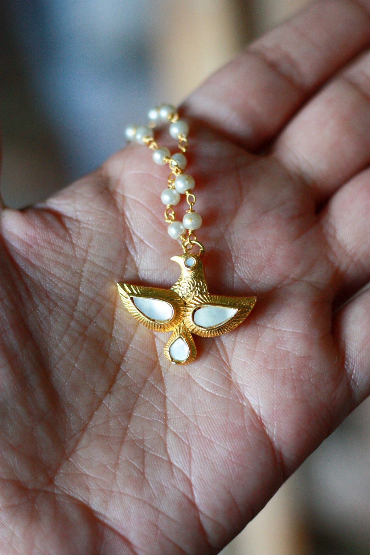 Mother of Pearl Bird Pendant