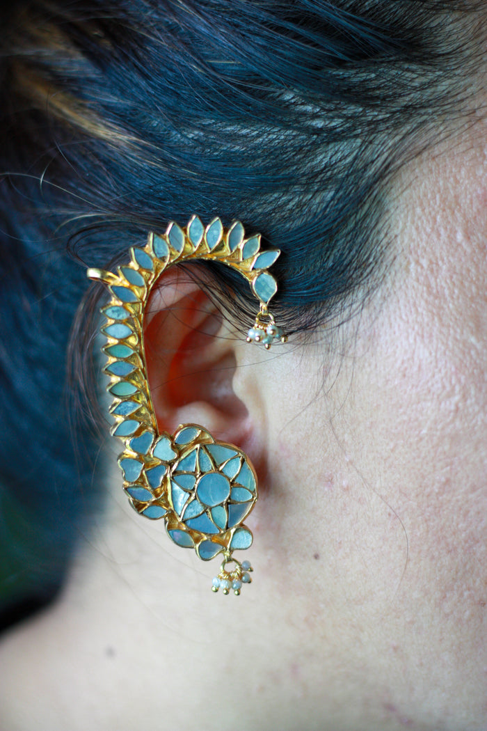 Serpent Wrap Pearl Ear Cuff