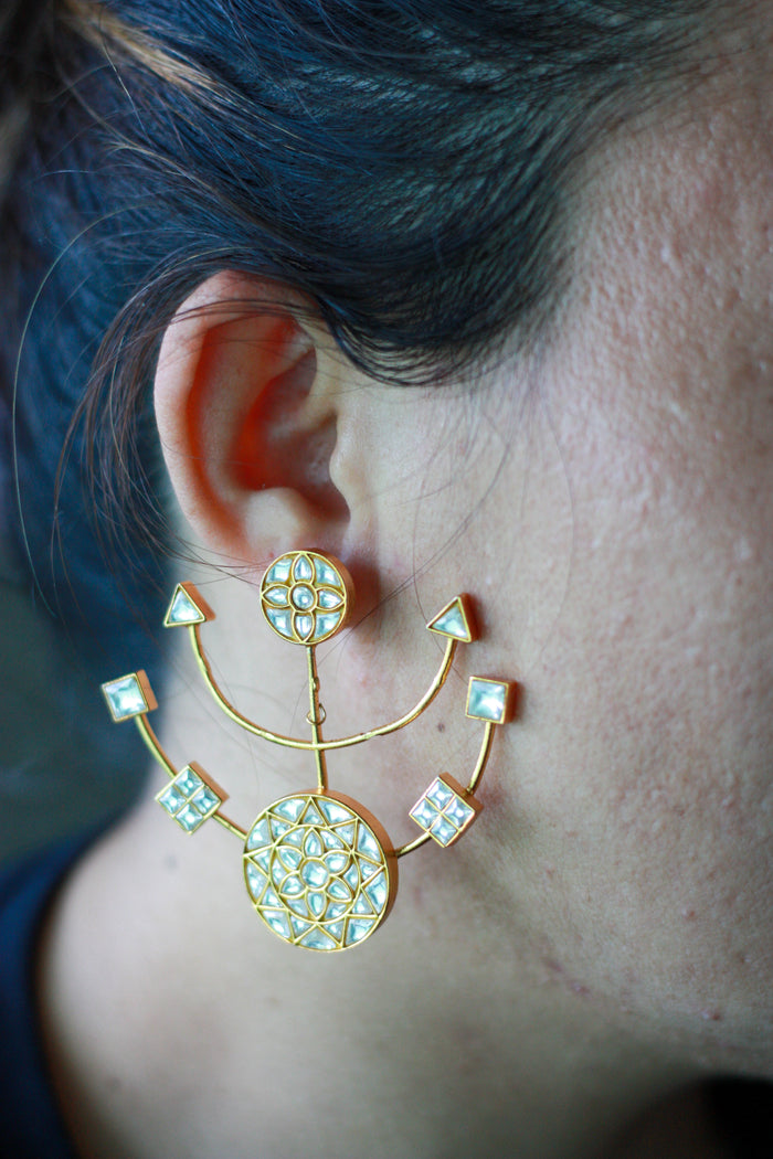 Geometric Mother of Pearl Earrings