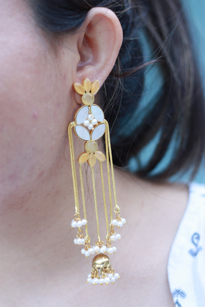 Gold Filigree Peacock Jhumka