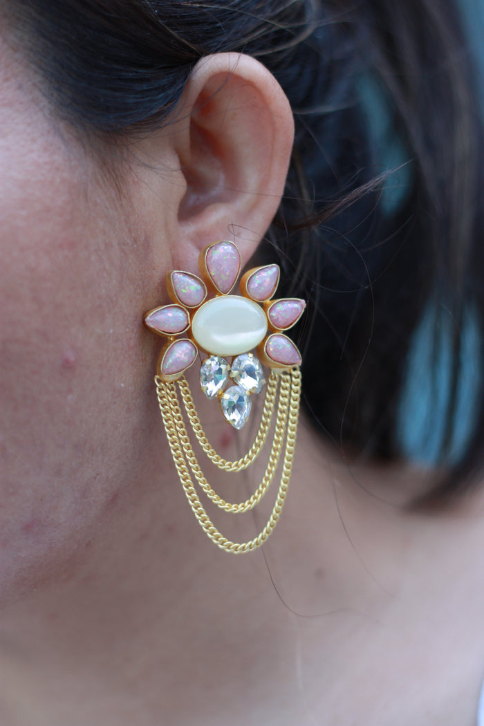 Turquoise Enamel Heart Drop