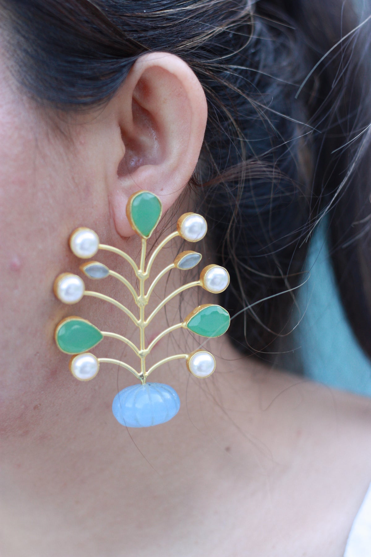 Peacock Frond Earrings