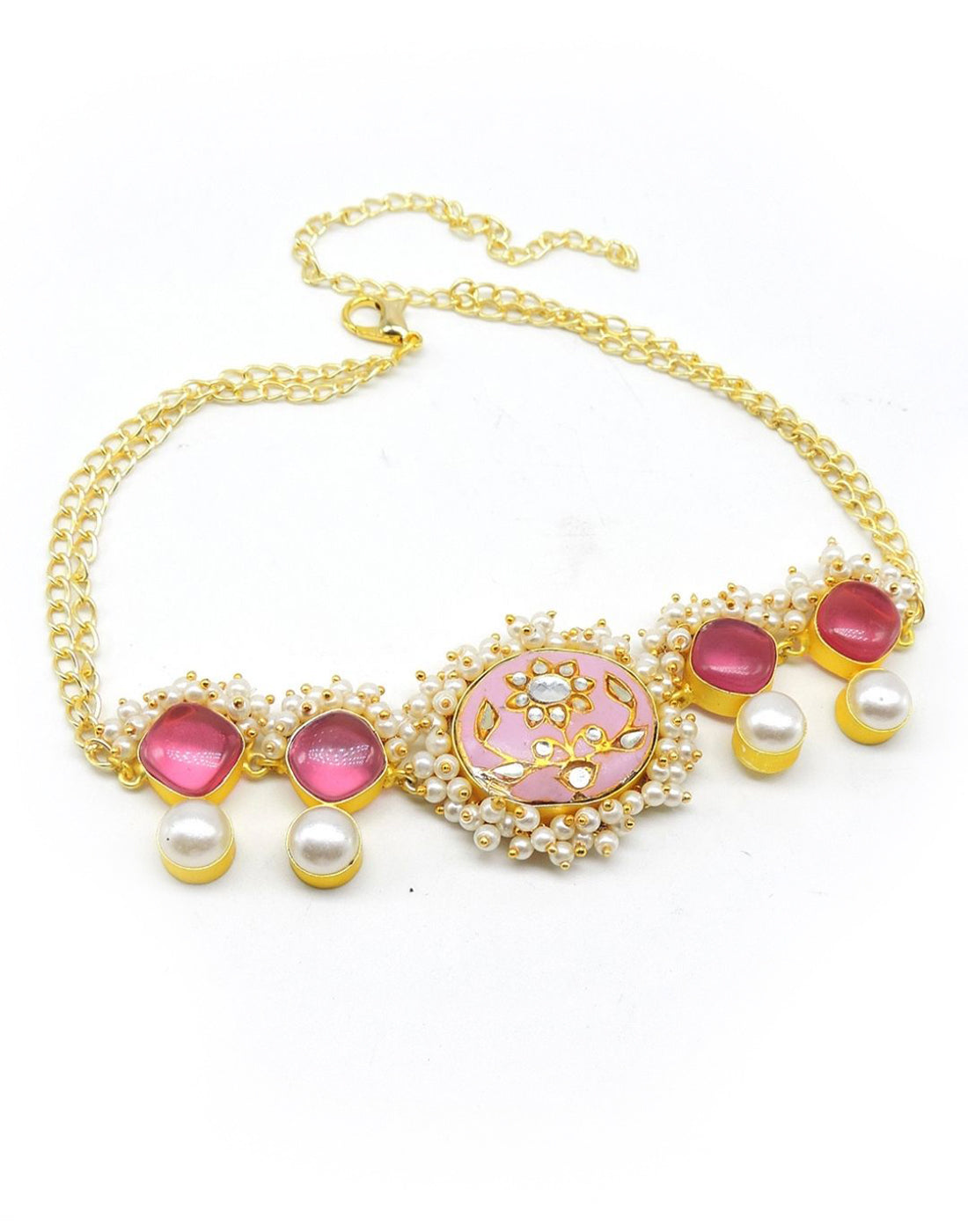 Kundan Rose Choker- Handcrafted Jewellery from Dori