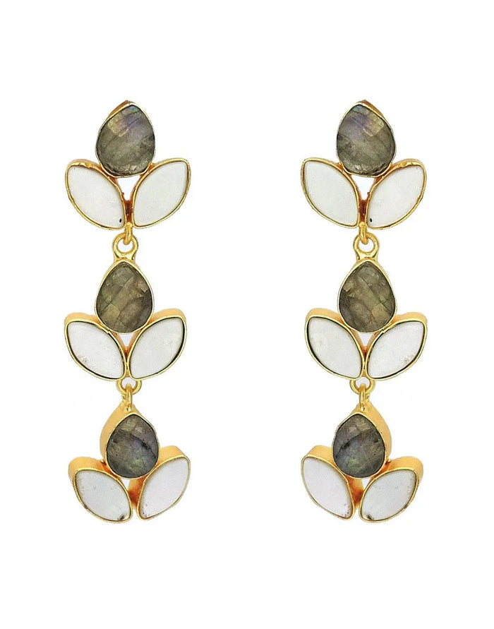 Labradorite Vine Earrings- Handcrafted Jewellery from Dori