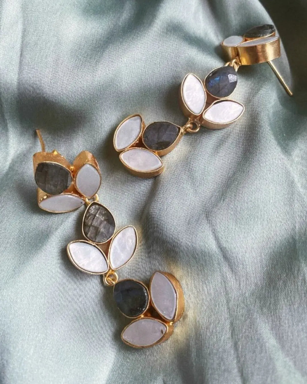 Labradorite Vine Earrings- Handcrafted Jewellery from Dori