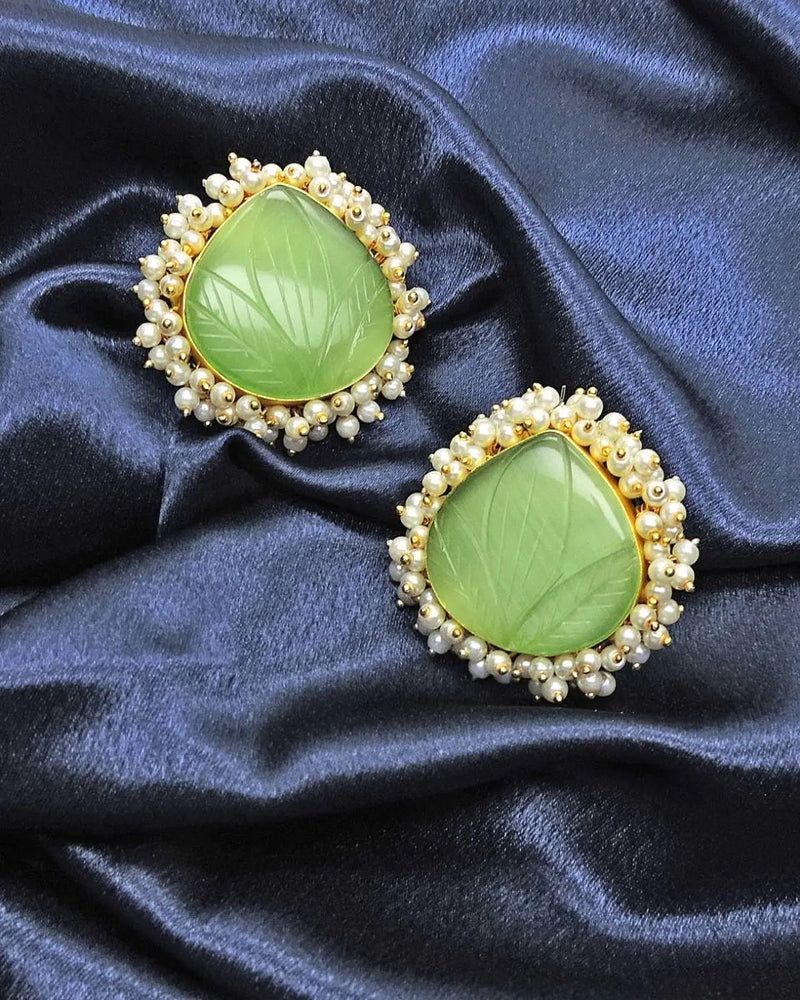 Leaf Studs- Handcrafted Jewellery from Dori