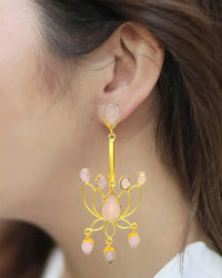 Lotus Danglers- Handcrafted Jewellery from Dori