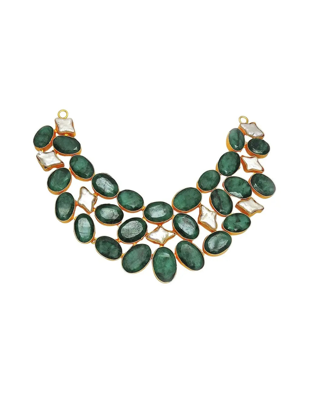 Mes Statement Bib (Emerald)- Handcrafted Jewellery from Dori