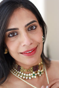 Multi-Row Polki Necklacefrom Dori