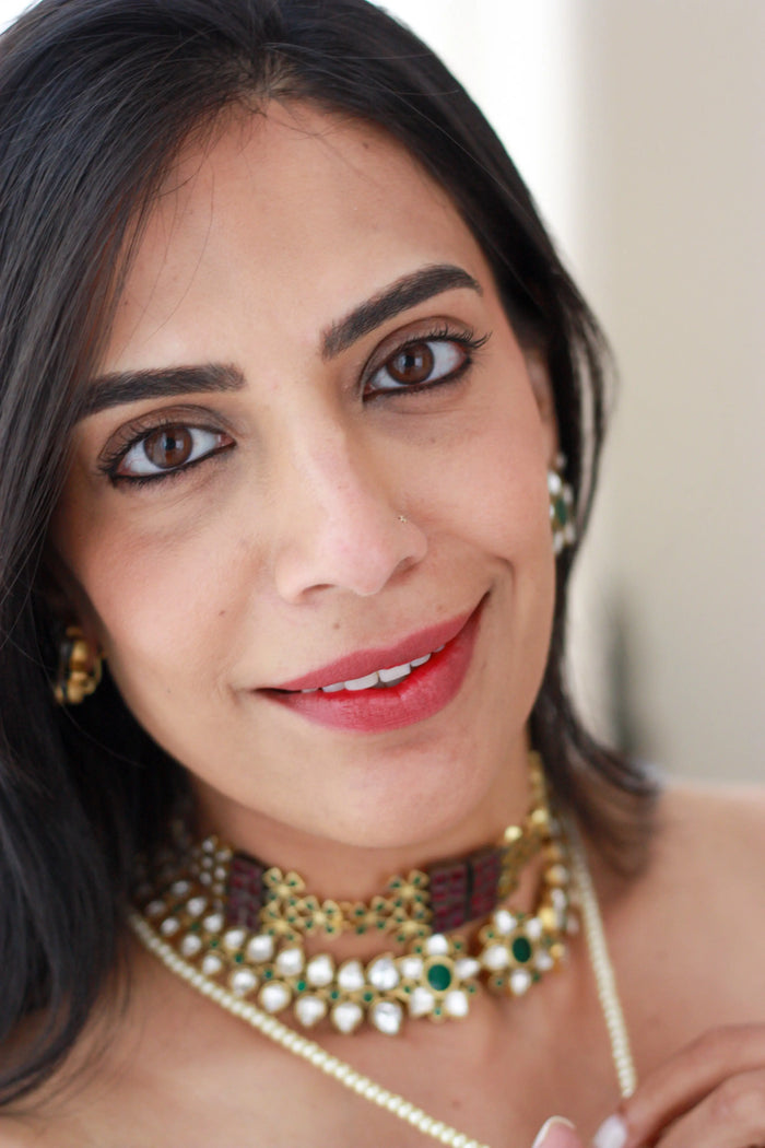 Multi-Row Polki Necklacefrom Dori