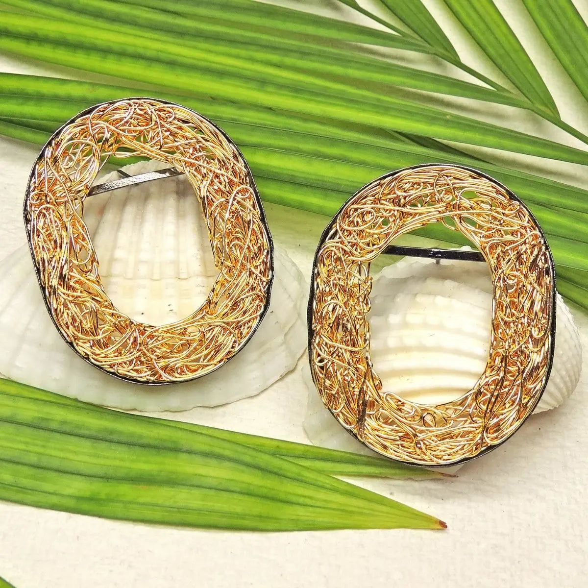 Oval Mesh Earrings