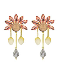 Paisley Earrings | Grey Pearl & Ivory Pearl