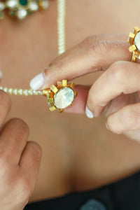 Radiant Kundan Sun Ringfrom Dori