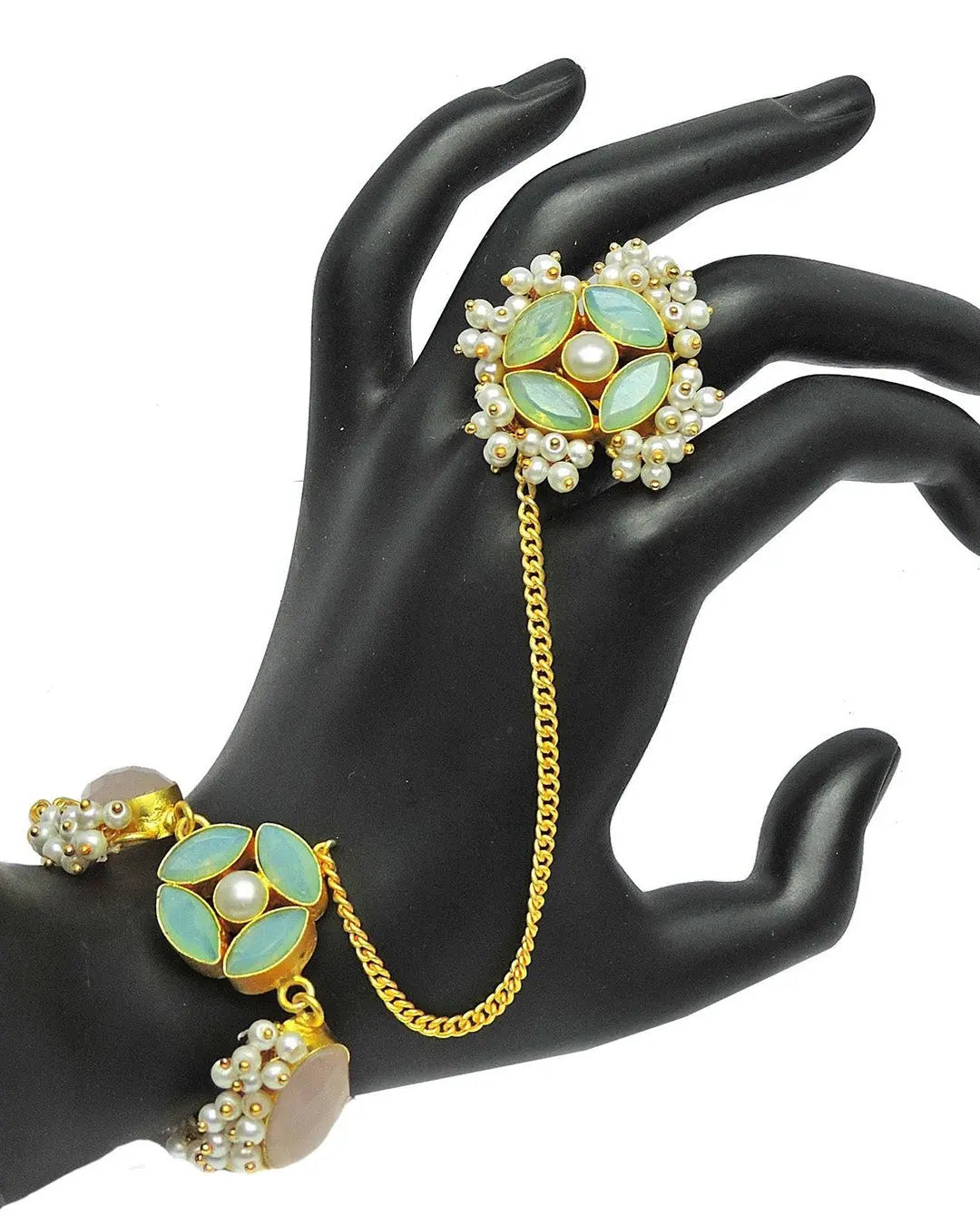 Verde Hand Harness / Ring Bracelet- Handcrafted Jewellery from Dori