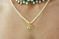 Single Pearl Strand Kundan Pendant Necklacefrom Dori