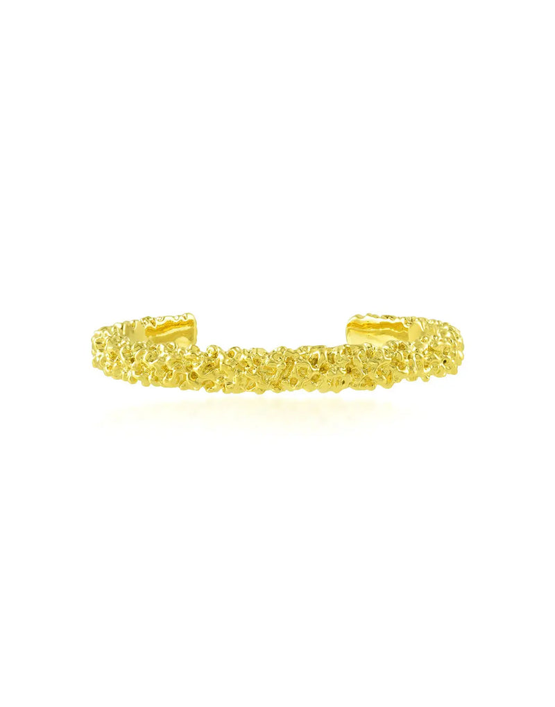 Textured Hand Cuff - Statement Bracelets & Cuffs - Gold-Plated & Hypoallergenic Jewellery - Made in India - Dubai Jewellery - Dori