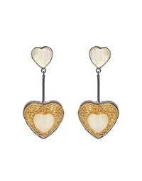 Twin Heart Danglers- Handcrafted Jewellery from Dori