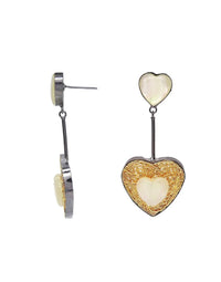 Twin Heart Danglers- Handcrafted Jewellery from Dori