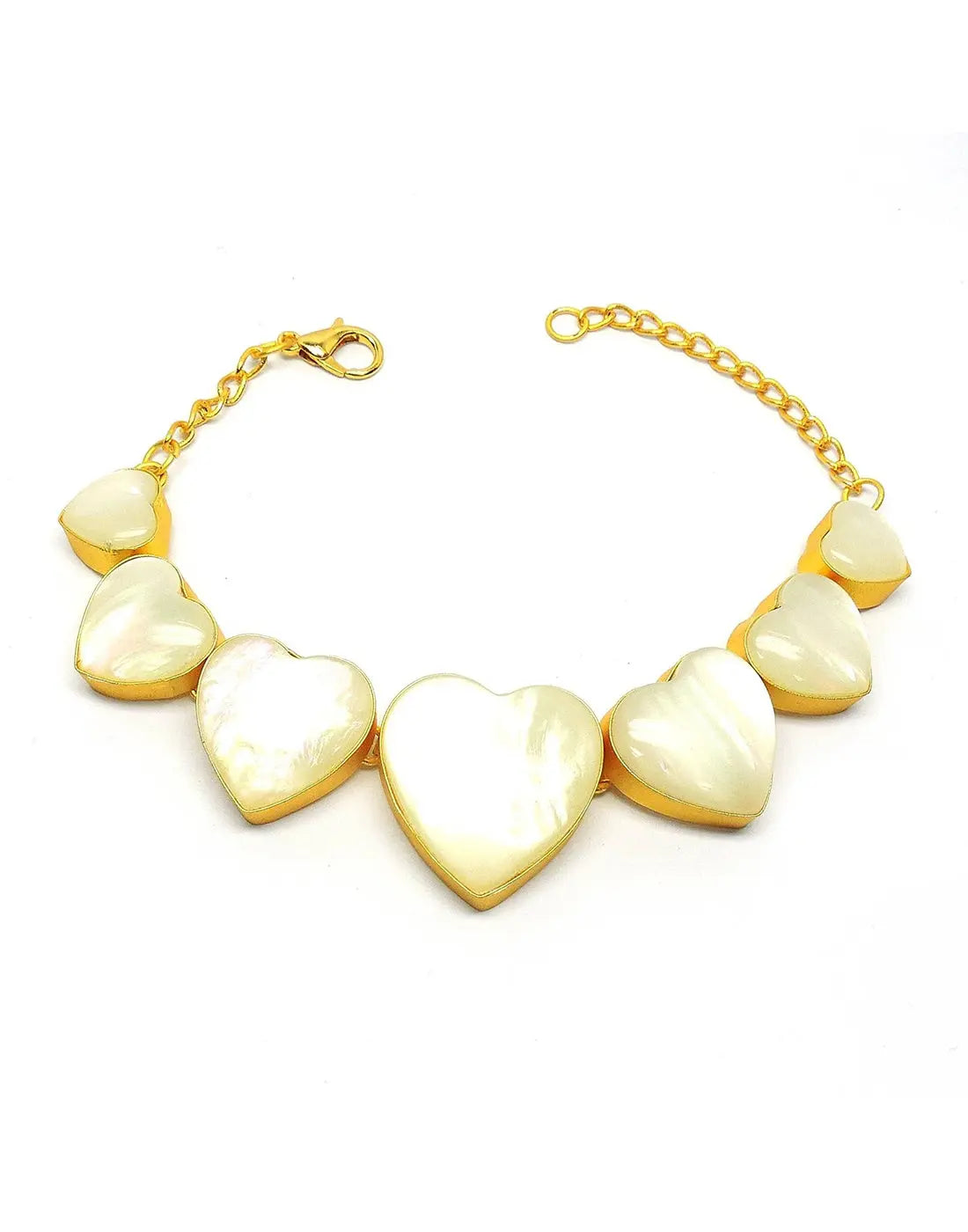 White Heart Bracelet- Handcrafted Jewellery from Dori
