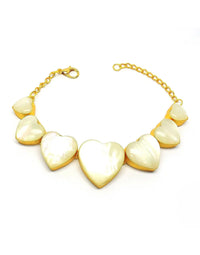 White Heart Bracelet- Handcrafted Jewellery from Dori