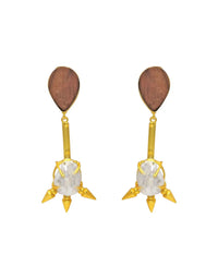 Wood Spike Earrings- Handcrafted Jewellery from Dori