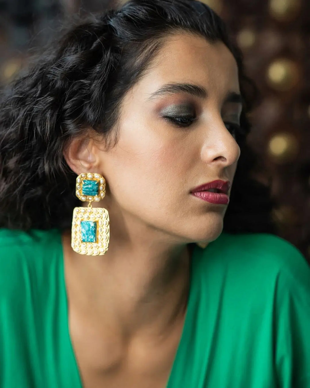 Yasmin Earrings (Ocean)- Handcrafted Jewellery from Dori