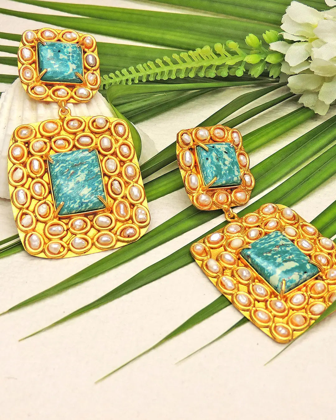Yasmin Earrings (Ocean)- Handcrafted Jewellery from Dori