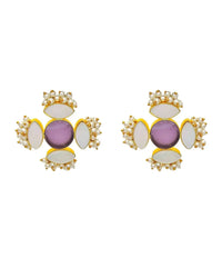 Yvette Earrings | Amethyst & Citrine