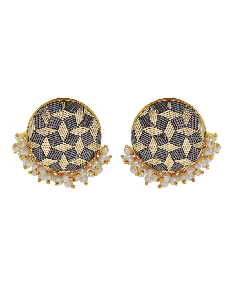 Zardosi Crown Earrings