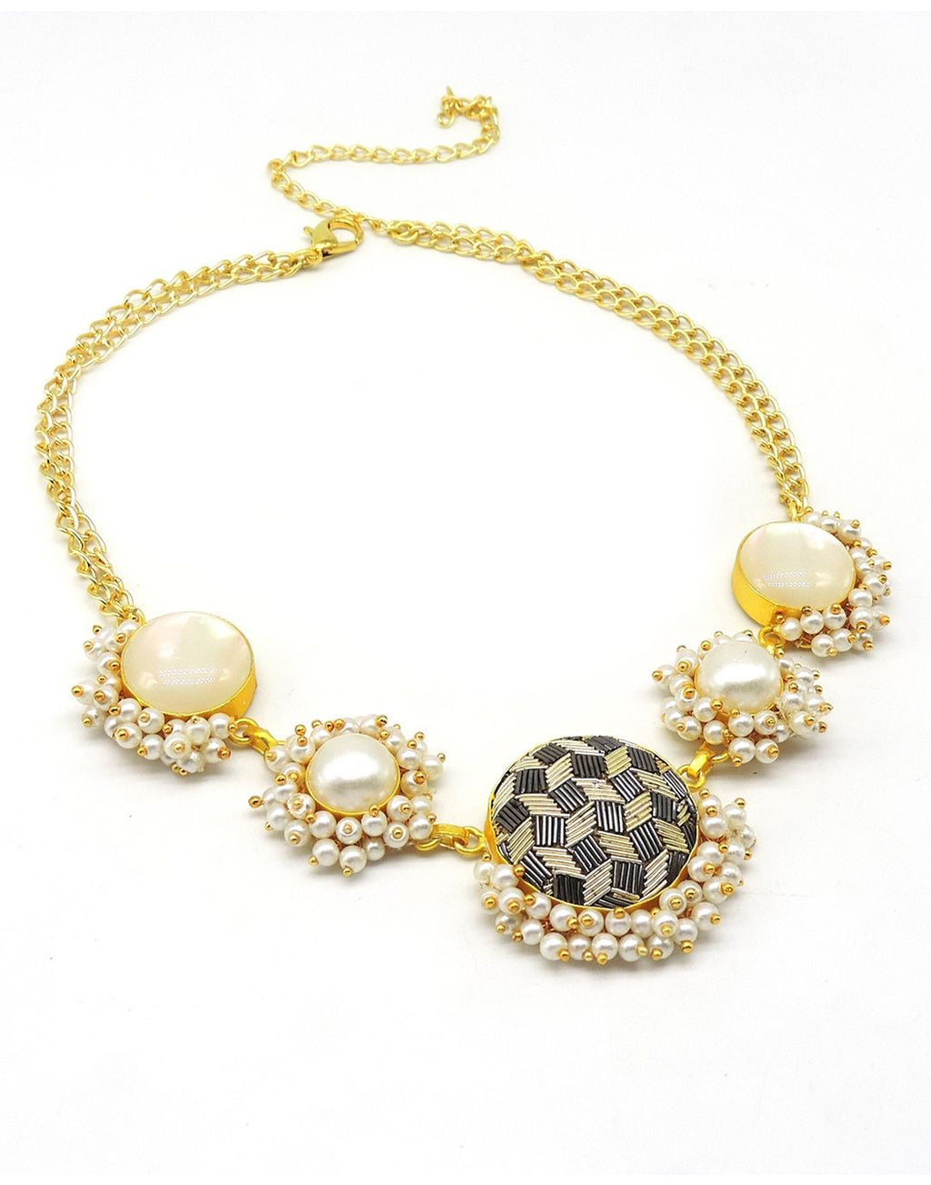 Zardosi Bloom Necklace- Handcrafted Jewellery from Dori