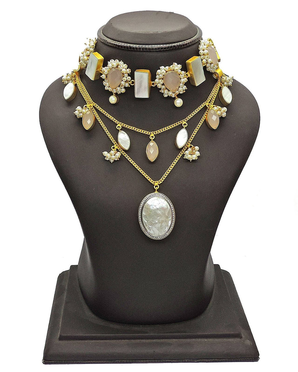 Alessa Necklace - Statement Necklaces - Gold-Plated & Hypoallergenic Jewellery - Made in India - Dubai Jewellery - Dori