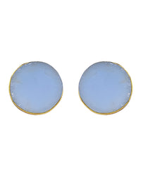 Stone Earrings (Blue Onyx) - Statement Earrings - Gold-Plated & Hypoallergenic Jewellery - Made in India - Dubai Jewellery - Dori