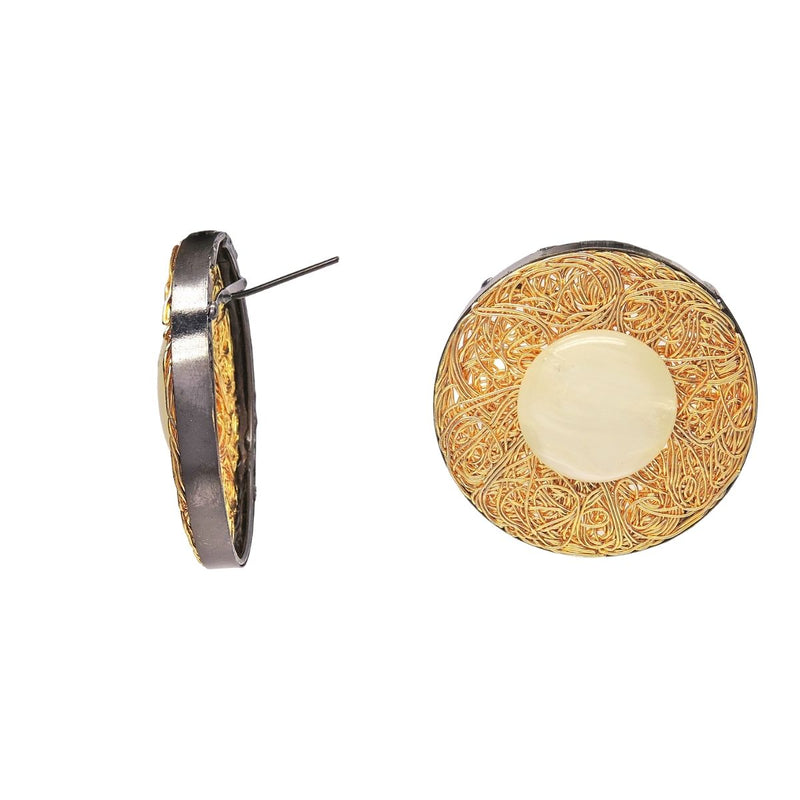 Circle Mesh Earrings - Earrings - Handcrafted Jewellery - Dori