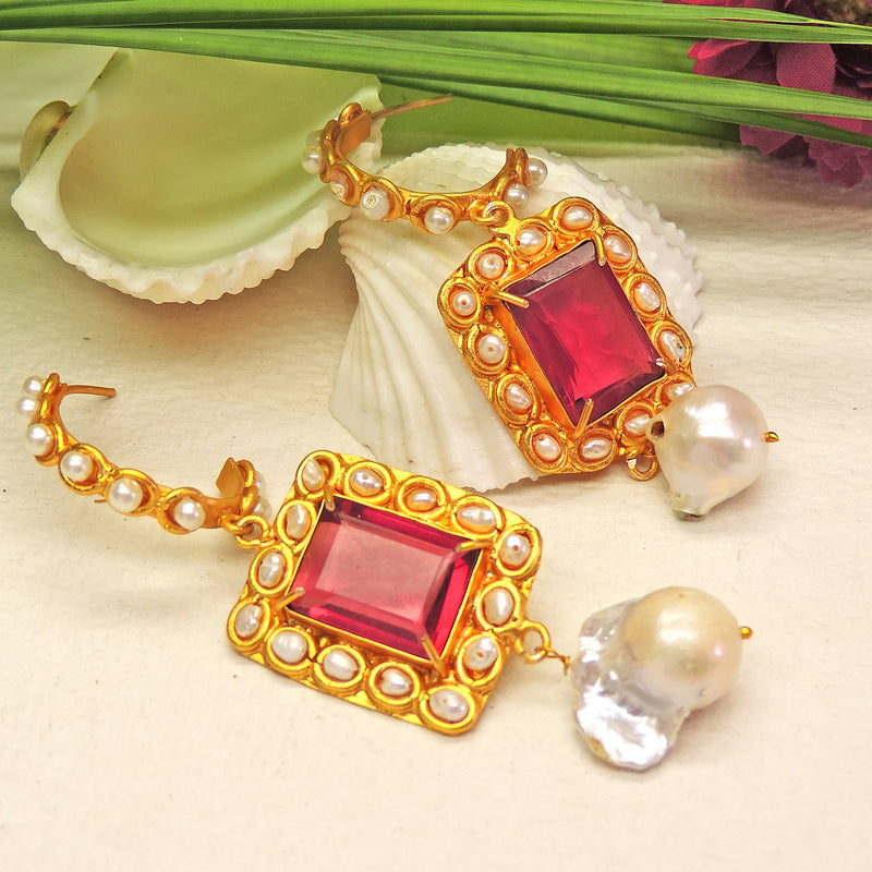 Oma Hoops in Rose - Earrings - Handcrafted Jewellery - Dori