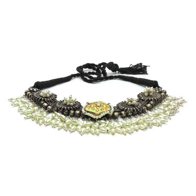 Aria Kundan Choker in Desert - Necklaces - Handcrafted Jewellery - Dori