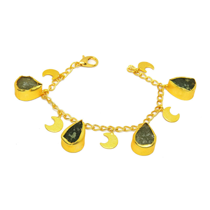 Lunar Bracelet in Fluorite - Bracelets & Cuffs - Handcrafted Jewellery - Made in India - Dubai Jewellery, Fashion & Lifestyle - Dori