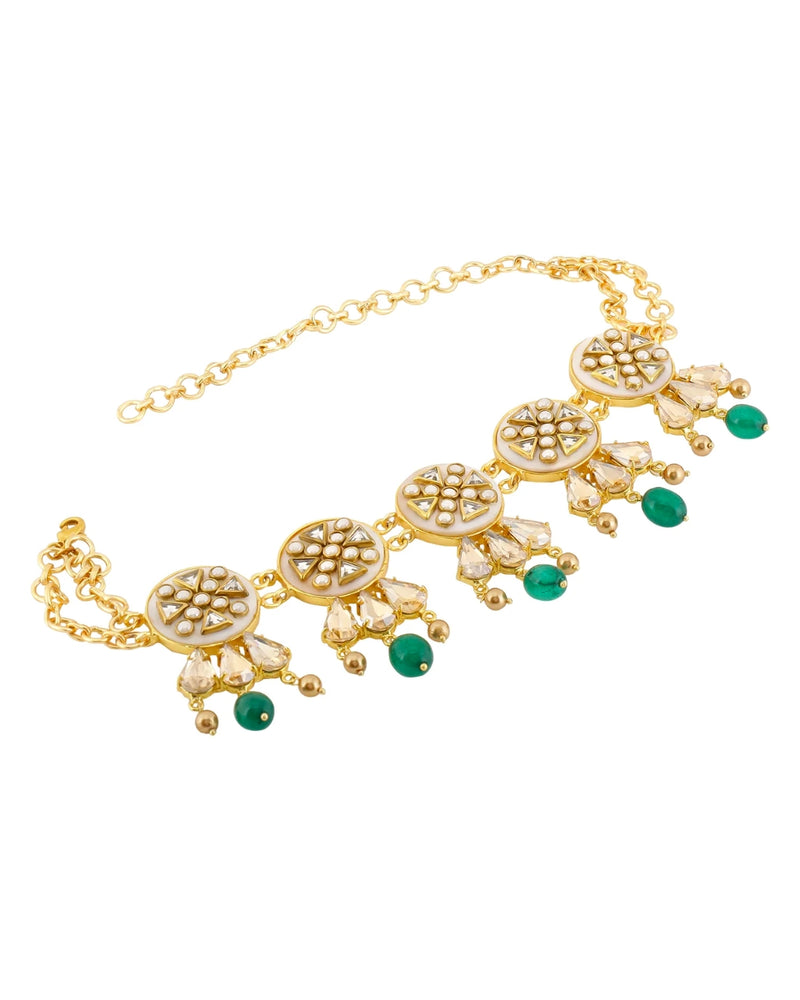Ruheen Choker in Emerald - Necklaces - Handcrafted Jewellery - Made in India - Dubai Jewellery, Fashion & Lifestyle - Dori