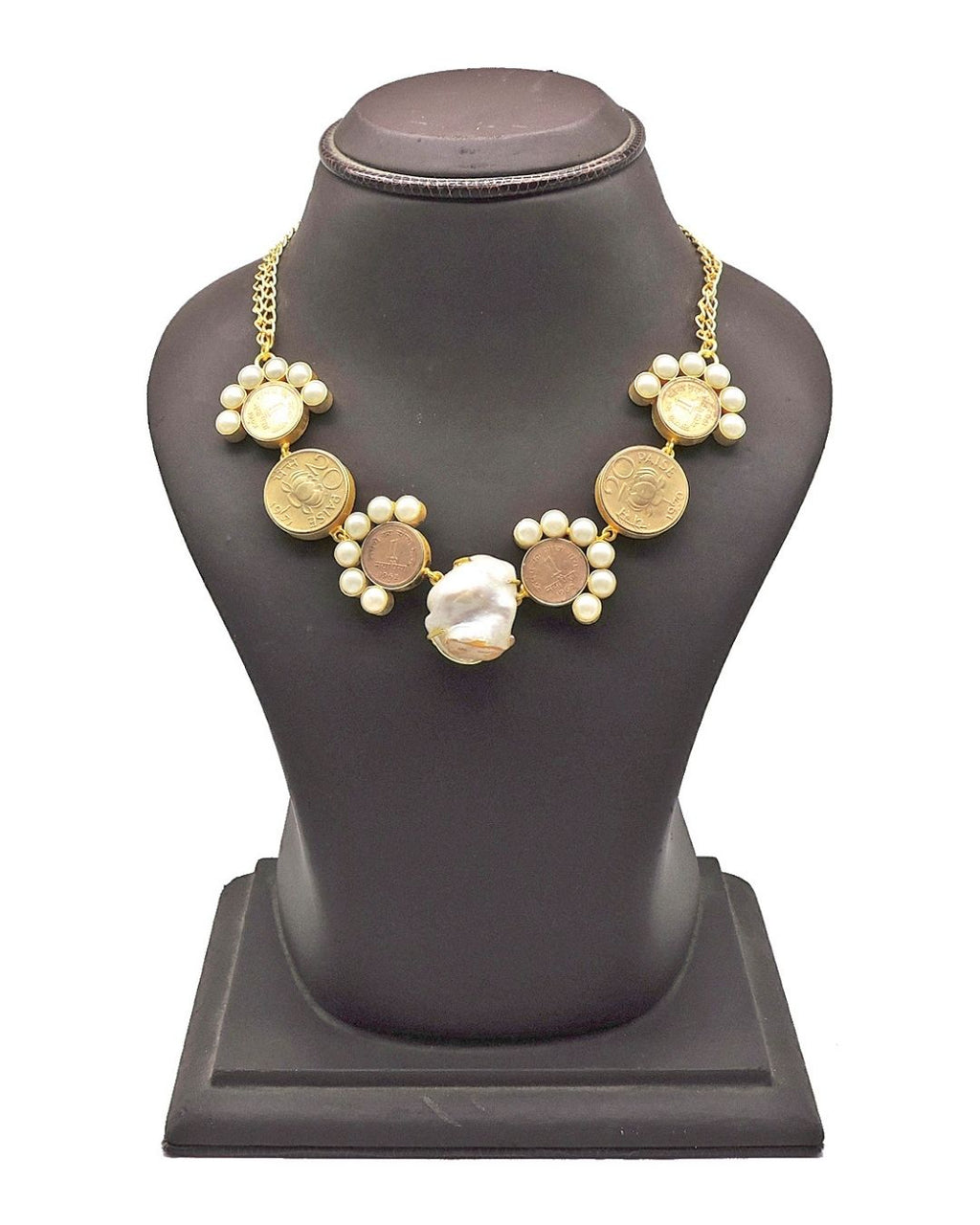 Coin & Pearl Necklace - Necklaces - Handcrafted Jewellery - Made in India - Dubai Jewellery, Fashion & Lifestyle - Dori