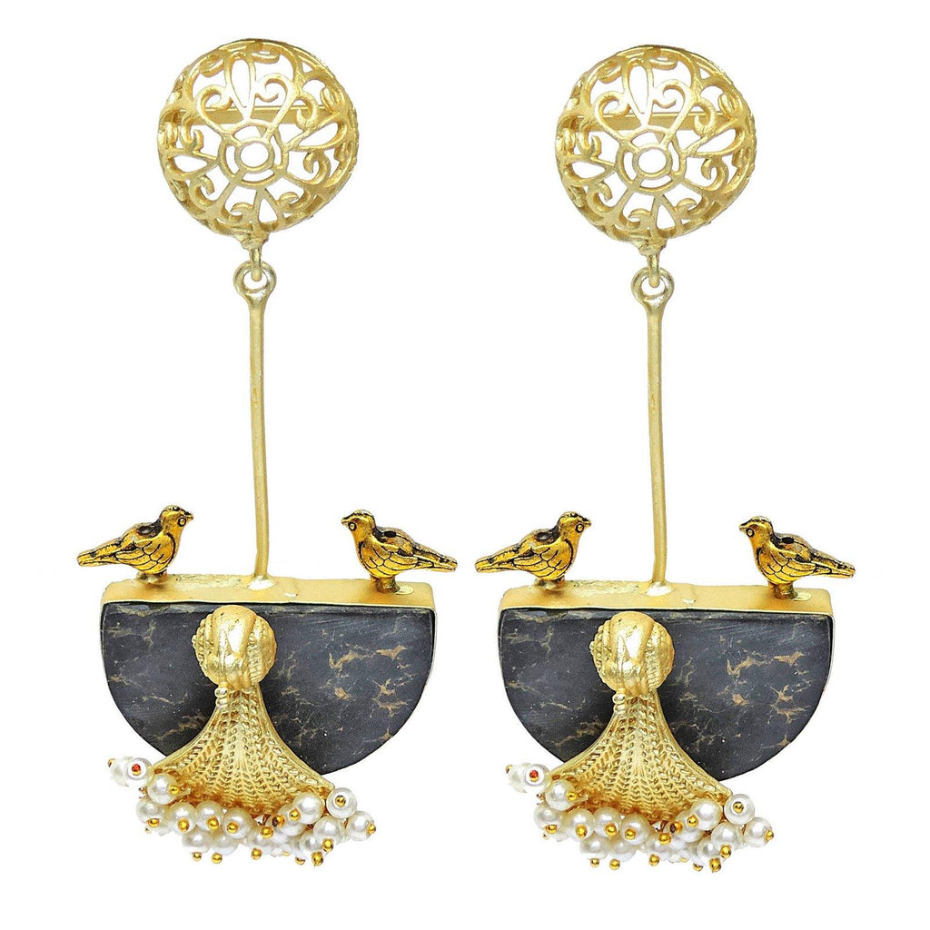 Kestrel Night Danglers - Earrings - Handcrafted Jewellery - Dori