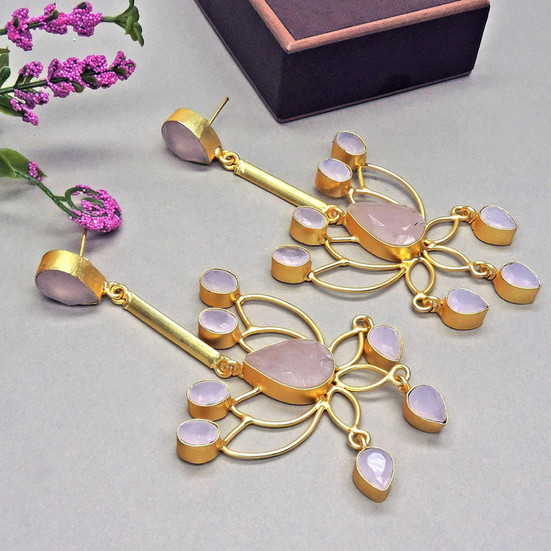 Lotus Dangling Earrings - Earrings - Handcrafted Jewellery - Dori