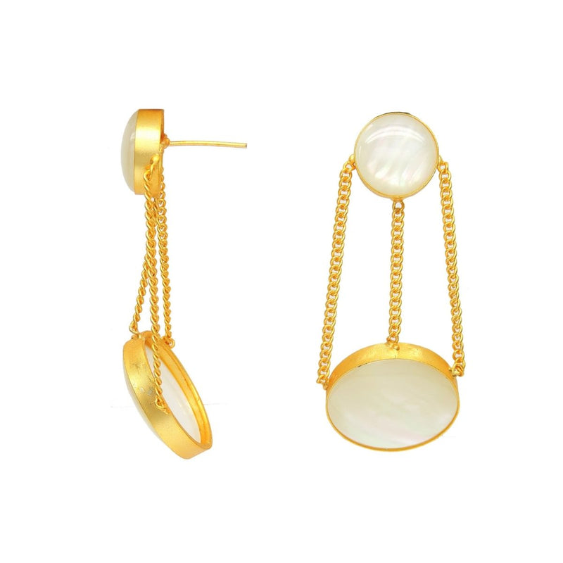 Blanc Danglers - Earrings - Handcrafted Jewellery - Dori