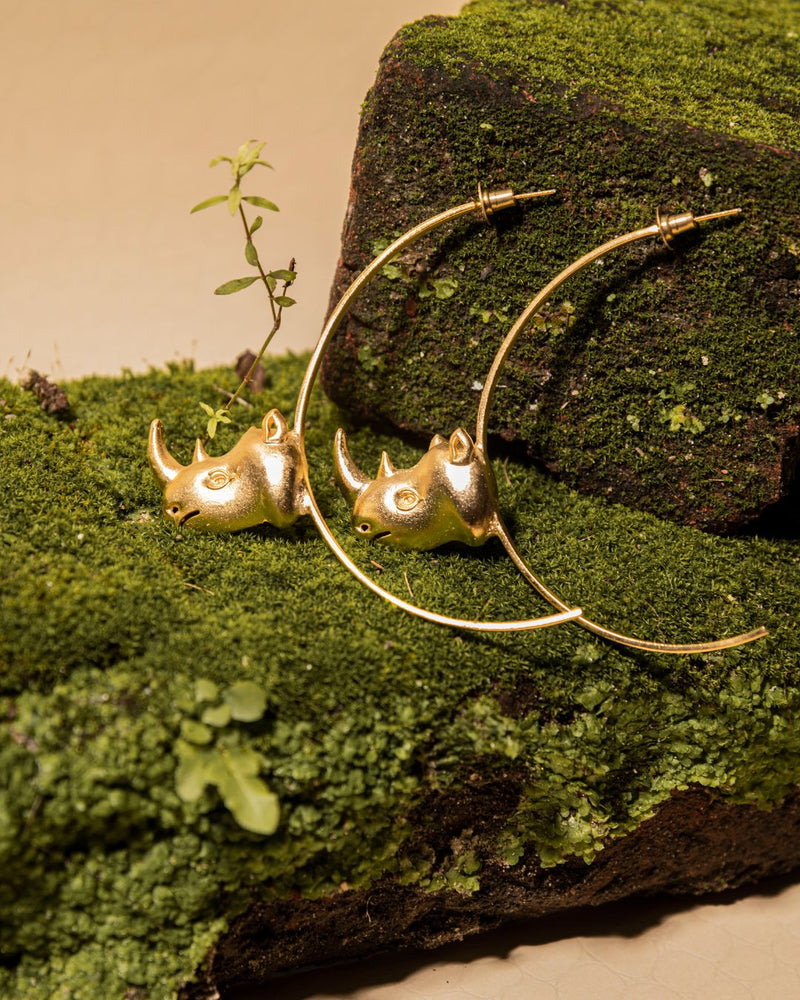 Salores (Rhino) Earrings - Earrings - Handcrafted Jewellery - Made in India - Dubai Jewellery, Fashion & Lifestyle - Dori