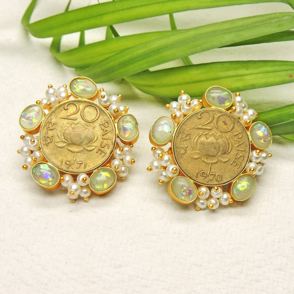 Coin Sphere Earrings - Earrings - Handcrafted Jewellery - Dori