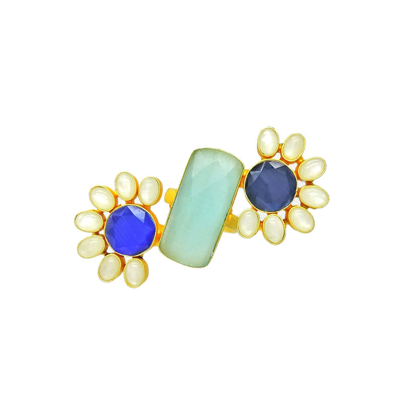Isabella Ring in Sky - Rings - Handcrafted Jewellery - Made in India - Dubai Jewellery, Fashion & Lifestyle - Dori
