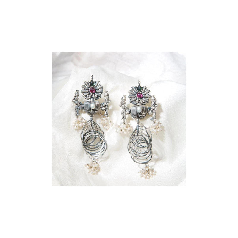 Valkyrie Silver Earrings - Earrings - Handcrafted Jewellery - Dori