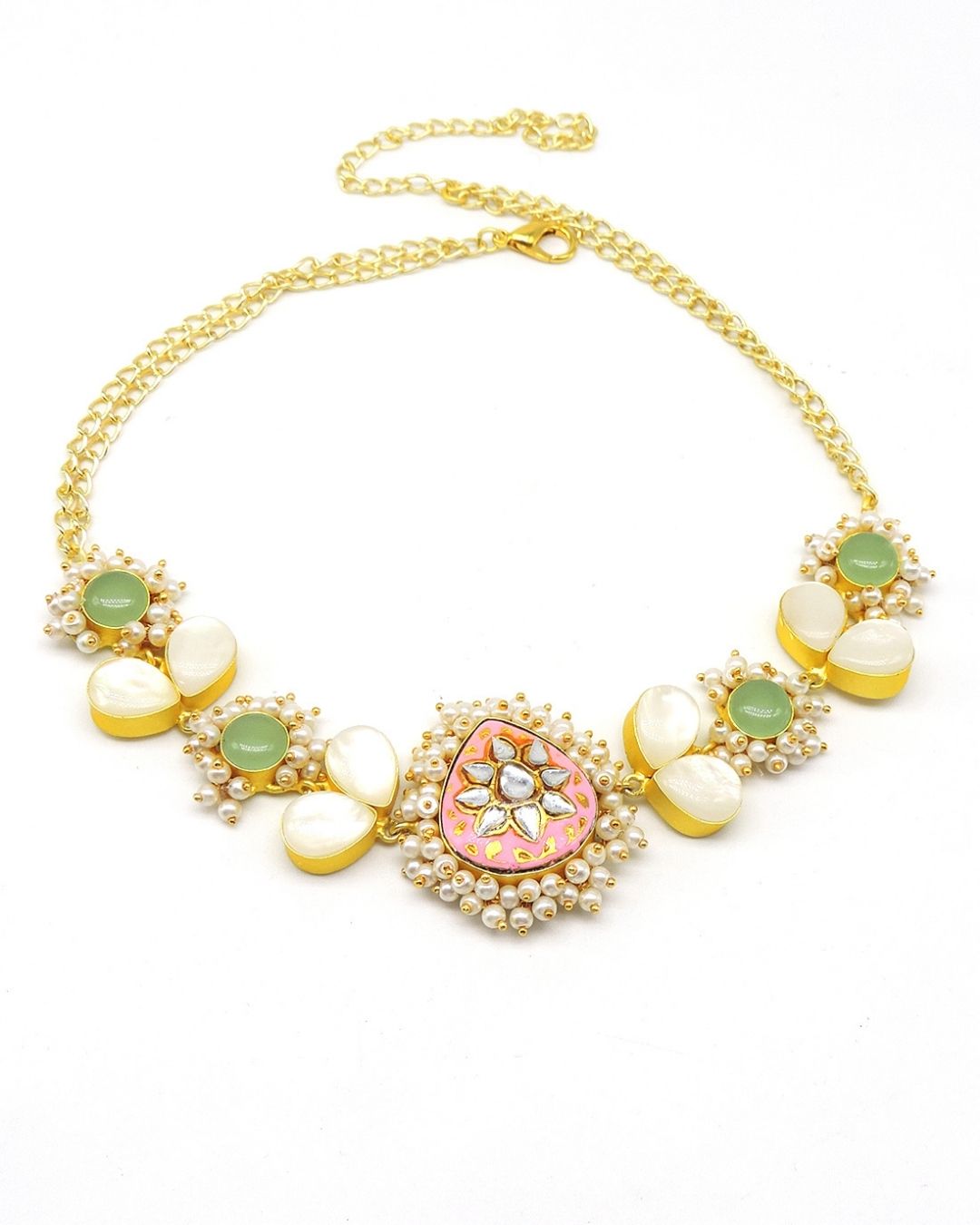 Rashna Necklace (Rose) - Necklaces - Handcrafted Jewellery - Made in India - Dubai Jewellery, Fashion & Lifestyle - Dori