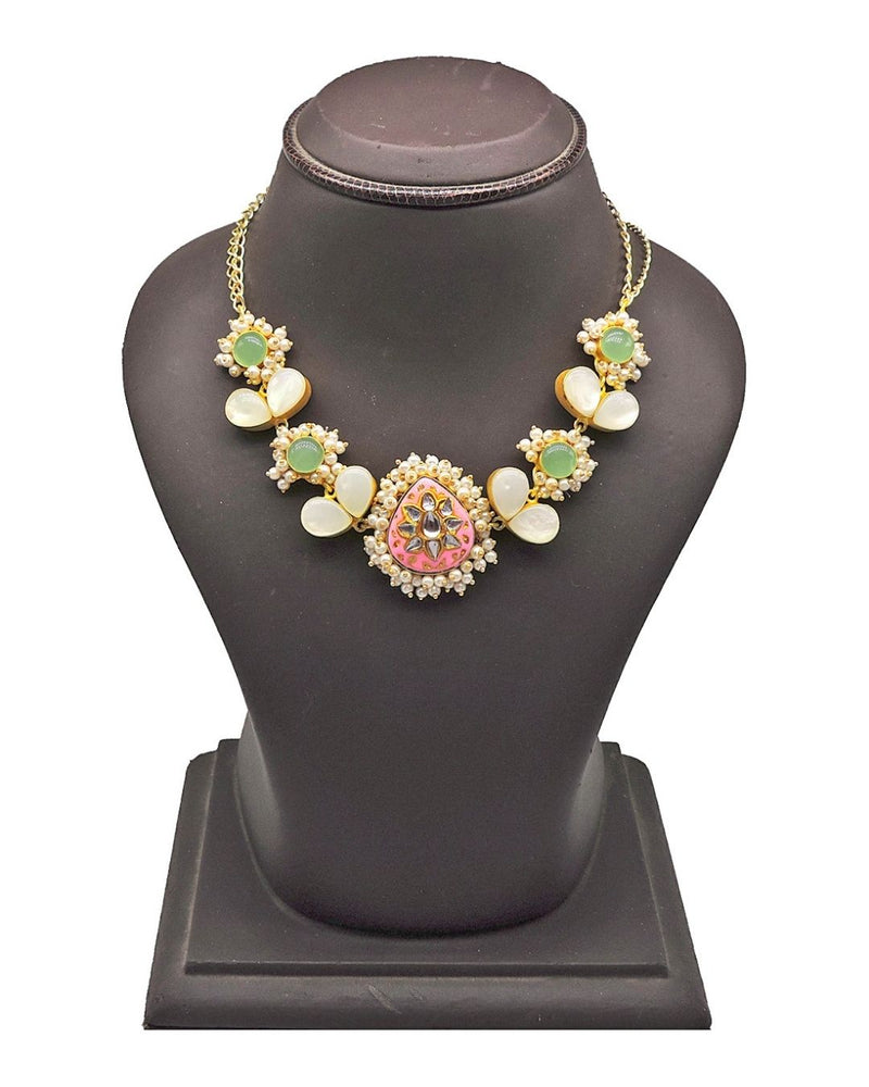 Rashna Necklace (Rose) - Necklaces - Handcrafted Jewellery - Made in India - Dubai Jewellery, Fashion & Lifestyle - Dori