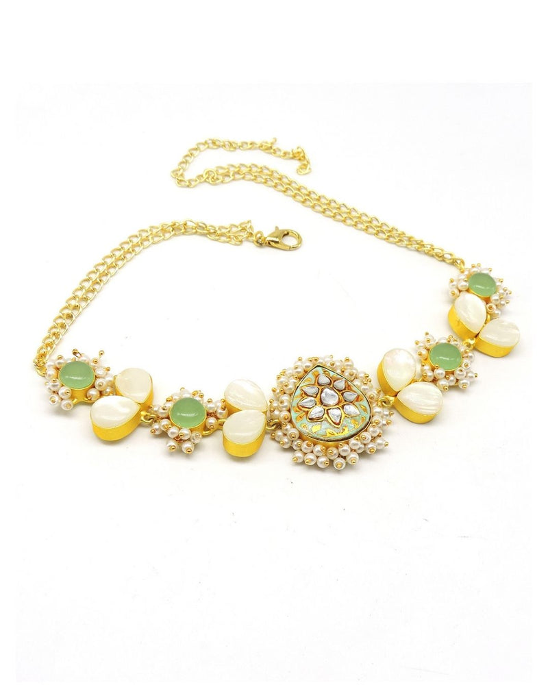 Rashna Necklace (Mint) - Necklaces - Handcrafted Jewellery - Made in India - Dubai Jewellery, Fashion & Lifestyle - Dori